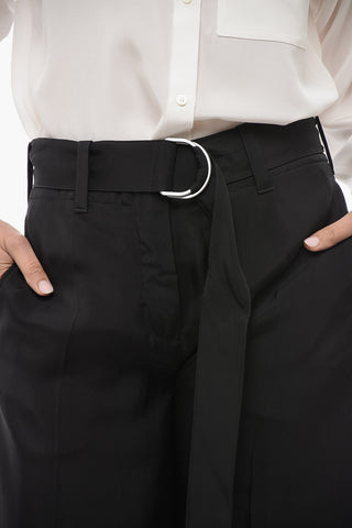Satin Shorts with Belt