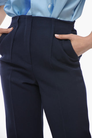 Pantaloni Straight Fit EDDIE in Lana Vergine