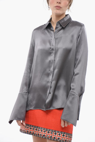 Camicia TWISTED In Rado con Polsini Decorativi