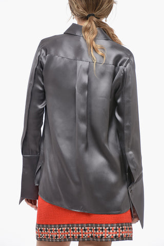 Camicia TWISTED In Rado con Polsini Decorativi