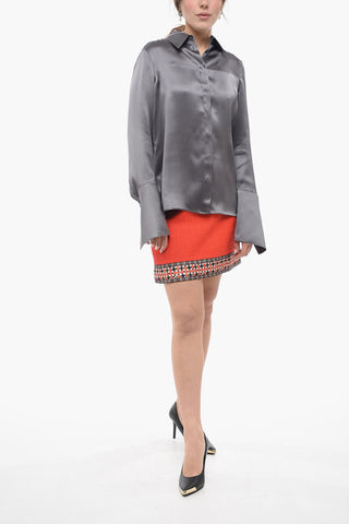 Camicia TWISTED In Rado con Polsini Decorativi
