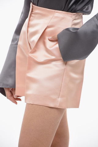 Silk Satin DUCHESSE Flared Shorts