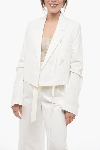 Cotton Cropped Fit INGE Blazer with Notch Lapel