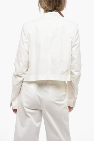 Cotton Cropped Fit INGE Blazer with Notch Lapel