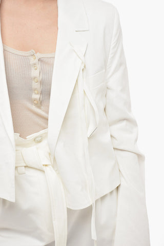 Cotton Cropped Fit INGE Blazer with Notch Lapel