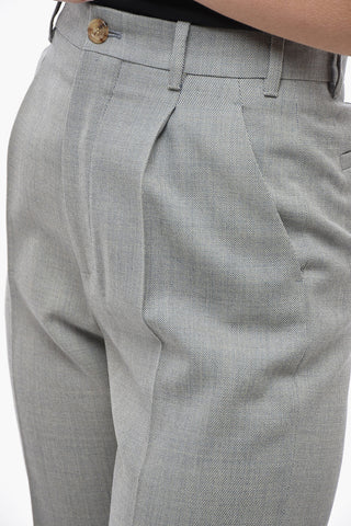 Pantaloni Chino ad 1 Pince in Lana