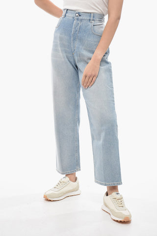 Stonewashed ELLA Jeans With Silver-Buttons 21,5cm