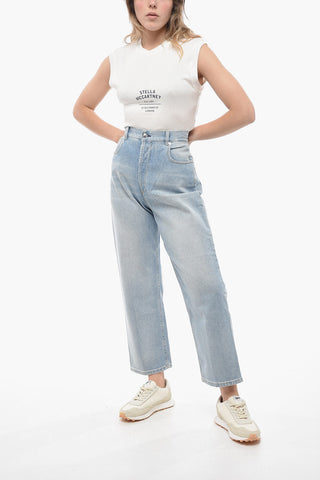 Stonewashed ELLA Jeans With Silver-Buttons 21,5cm