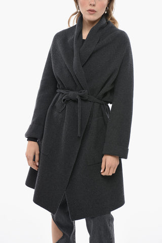 Belted Pure Cashmere Cardigan with Patch Pockets