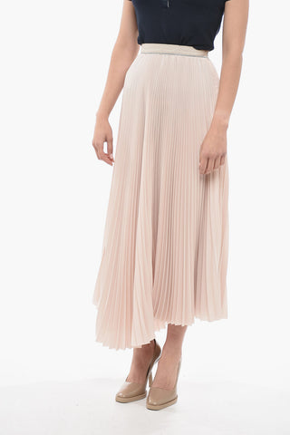 Side Zipped Accordion Skirt