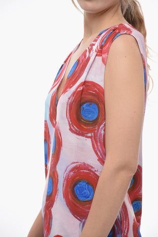 FLAMINIA VERONESI Top Smanicato con Stampa Paint-Effect