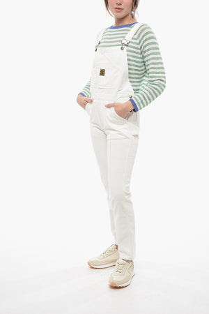 Denim Overalls with Branded Gold Buttons