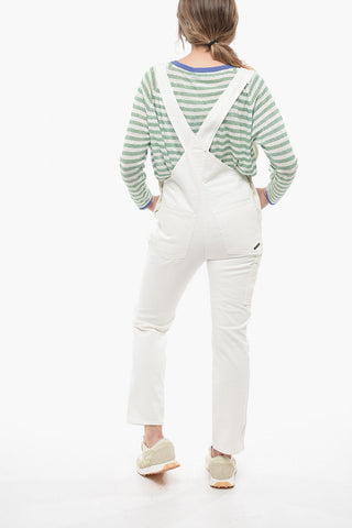 Salopette in Denim con Bottoni Logati e Dorati