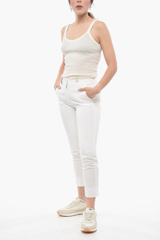 Stretch Cotton Chinos Pants with Belt Loops