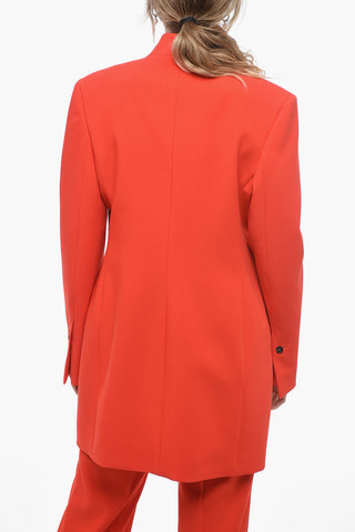Double-breasted Virgin Wool Reverless Blazer
