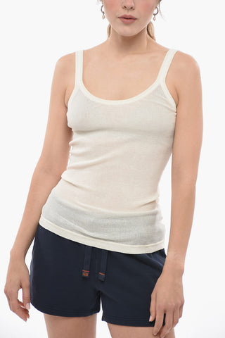 Stretch Cotton Blend Tank Top