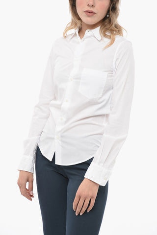 Popeline Cotton Shirt with Patch Breast-pocket