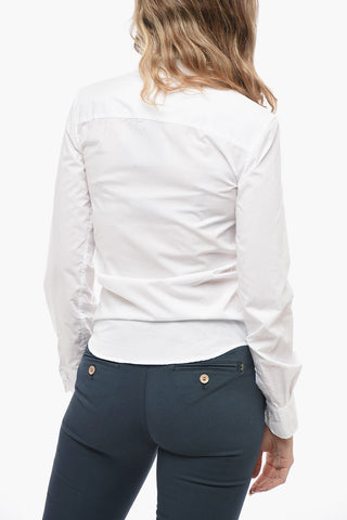 Popeline Cotton Shirt with Patch Breast-pocket