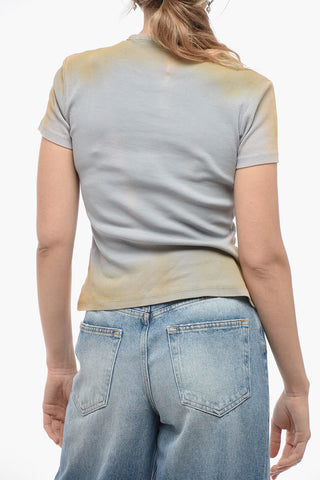 Ribbed LAUNDRY T-shirt With Embossed Logo