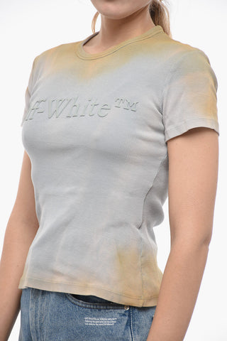 Ribbed LAUNDRY T-shirt With Embossed Logo