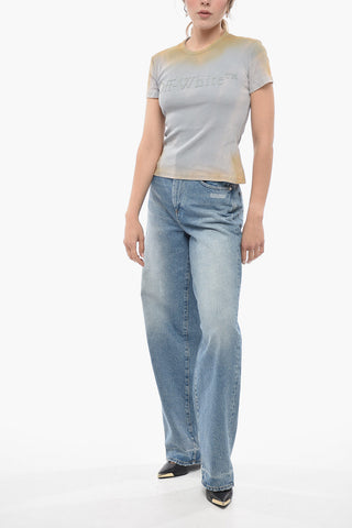 Ribbed LAUNDRY T-shirt With Embossed Logo