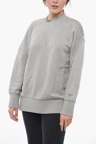 Crew Neck FALABELLA Brushed Cotton Sweatshirt with Chain