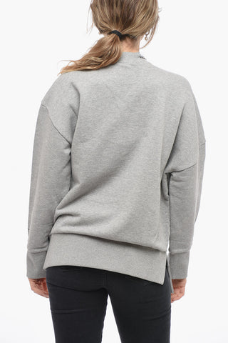 Crew Neck FALABELLA Brushed Cotton Sweatshirt with Chain