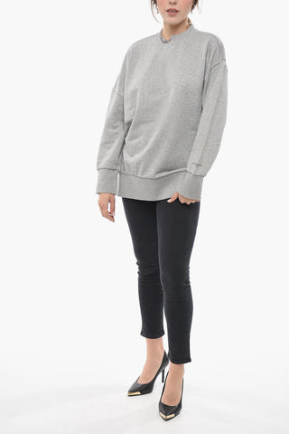Crew Neck FALABELLA Brushed Cotton Sweatshirt with Chain
