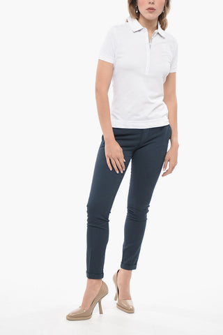 Piquet Cotton PARTSDOWN Polo Shirt with Ton-on-Ton Logo