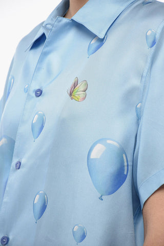 All-Over Printed Silk Blouse