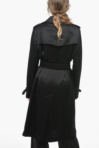 Trench in Satin con Cintura