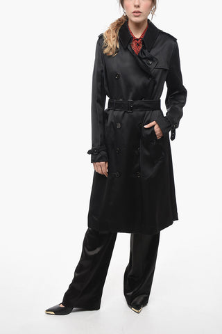 Trench in Satin con Cintura