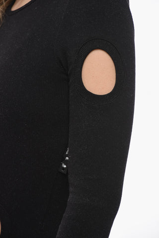 Ribbed METEOR Bodysuit with Cut-Outs