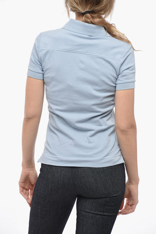 Piquet Cotton PARTSDOWN Polo Shirt with Ton-on-Ton Logo
