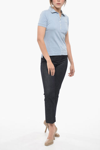Piquet Cotton PARTSDOWN Polo Shirt with Ton-on-Ton Logo
