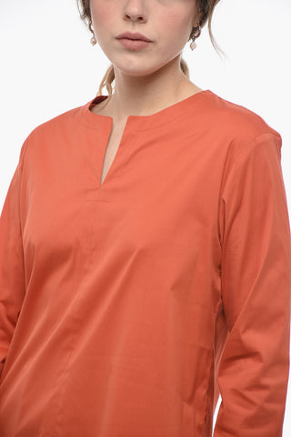 Cotton Blend ORA Blouse with 3/4 Sleeves
