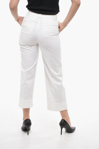 Stretch Cotton Cropped Fit Chinos Pants