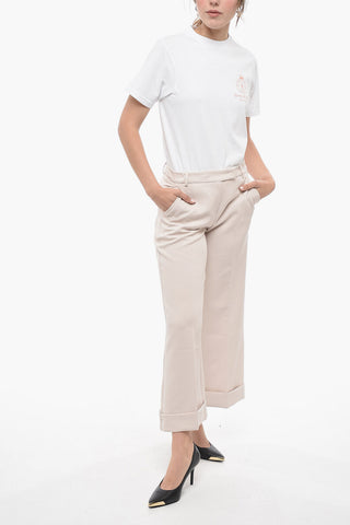 Cuffed Cropped Fit Pants