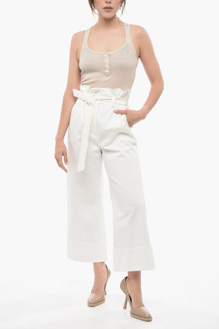 Pantaloni Cropped Fit NIGELLA con Design a Caramella
