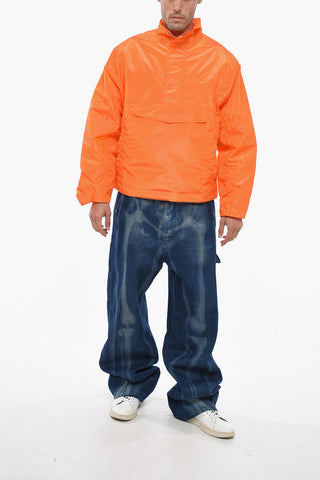 Nylon FIELD Windbreaker with Half Zip