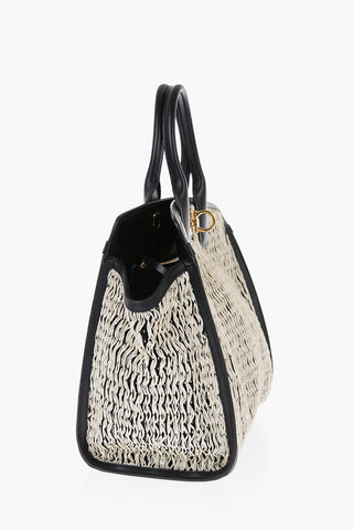 Two Tone THE STUDIO Rayon Tote Bag with Removable Shoulder Strap