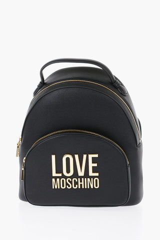 LOVE Vegan Leather Backpack with Golden Maxi Logo