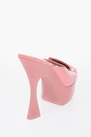 Patent Leather Mules with Covered Heel 15cm