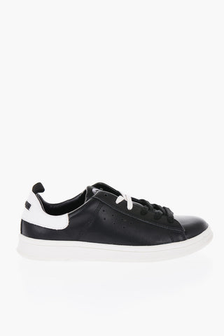 Leather 11 FULL Low-Top Sneakers with Contrast Sole