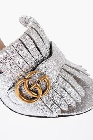11cm Metallic Leather Sabot