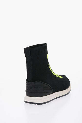 Fluo Logo BRAVE RUNNER High Top Sock Sneakers