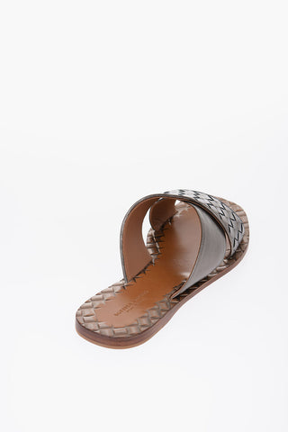 Sandali in Pelle Intrecciata