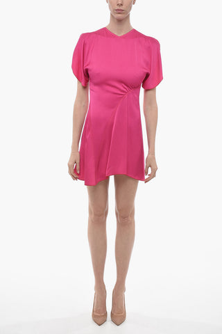 Chiffon Minidress with Ruffle Sleeves