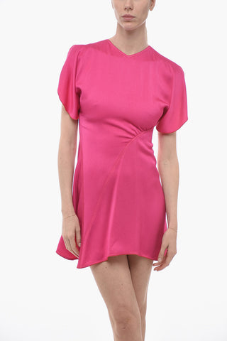 Chiffon Minidress with Ruffle Sleeves