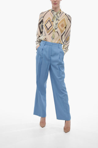 High - Waist Double Pleated Baggy Fit Pants